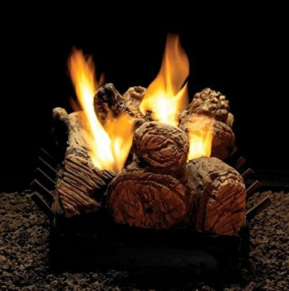 30" Stone River Logset with  / Slope Glaze Vista Burner,