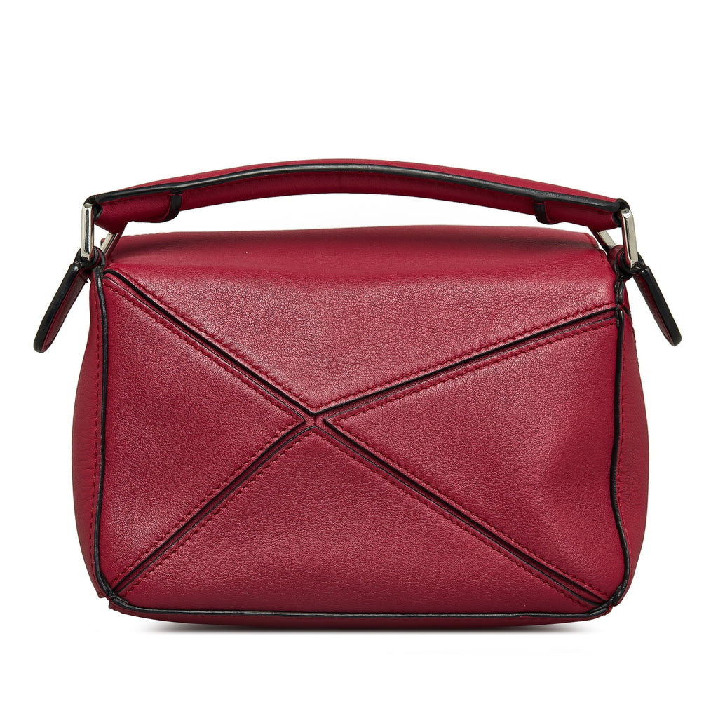 Pre-Owned Authenticated  Mini Puzzle Satchel Calf Leather Red Unisex (Good)