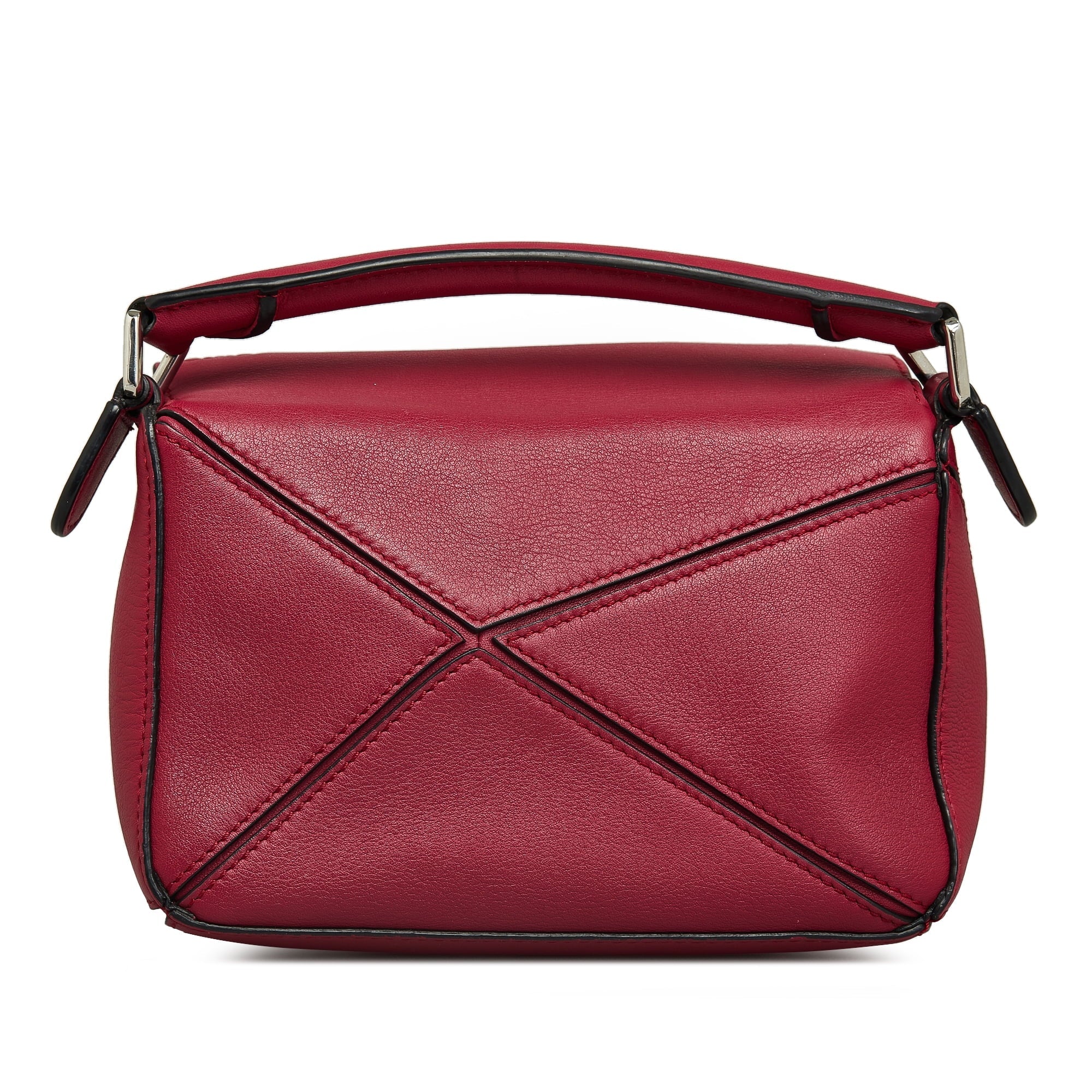 Pre-Owned Authenticated  Mini Puzzle Satchel Calf Leather Red Unisex (Good)