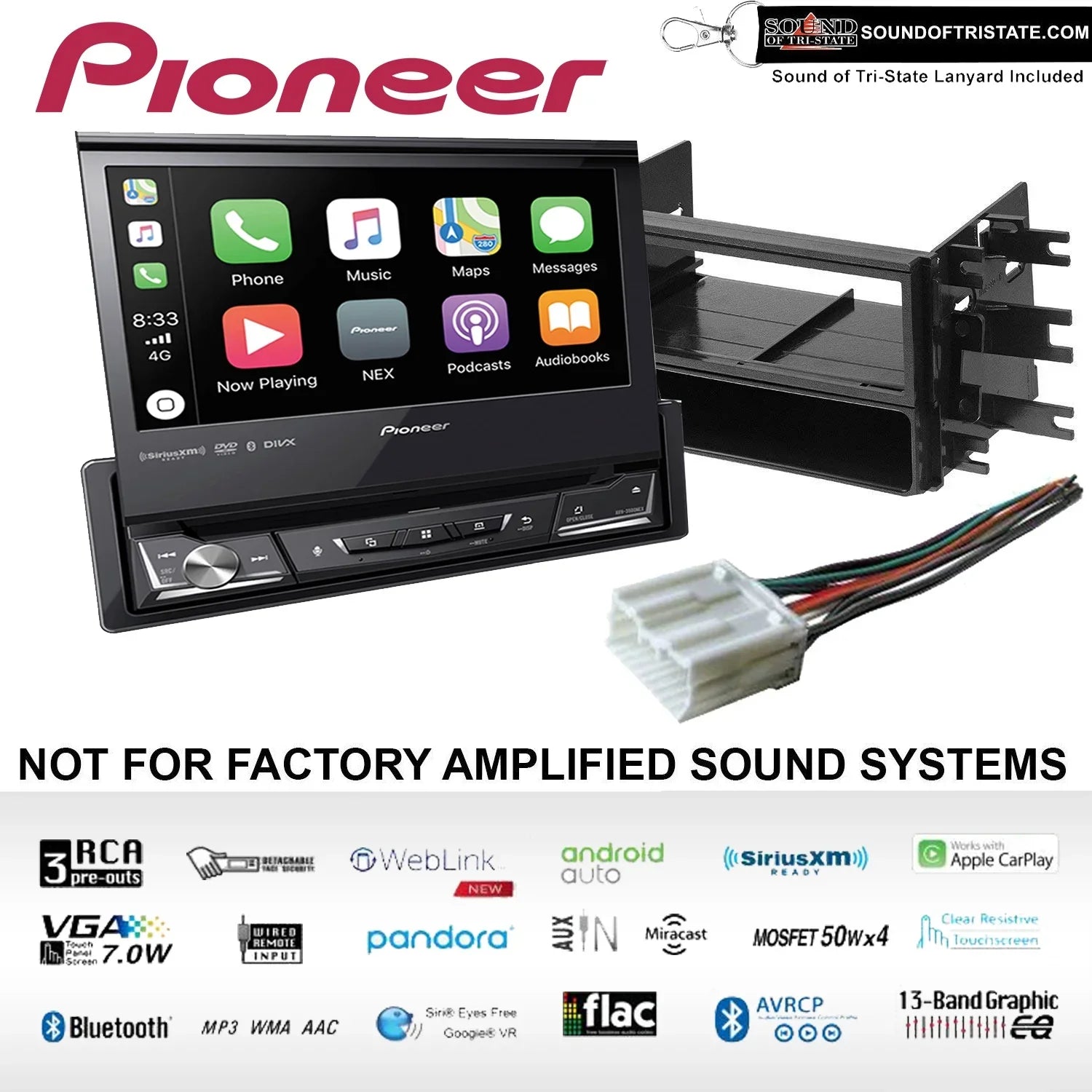 Pioneer -3500NEX Single  Receiver Fits 1995-2005 Mitsubishi Eclipse
