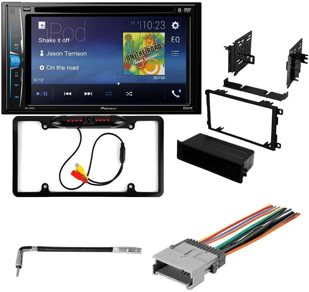 Bundle with Pioneer Multimedia  Car Stereo and Installation Kit - for 2003-2006  Sierra / Bluetooth Touchscreen, Backup Camera, Double Din in-Dash Mounting Kit