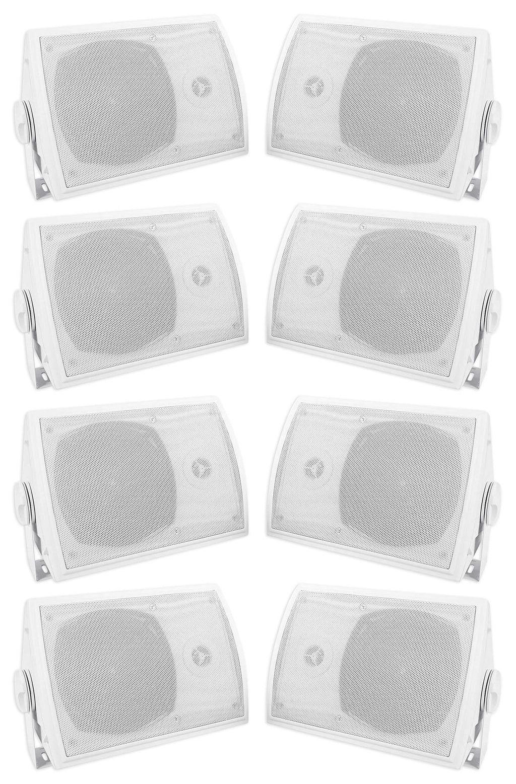 (8) Rockville -8 5.25" Outdoor/Indoor Home Theater Speakers+Swivel Brackets