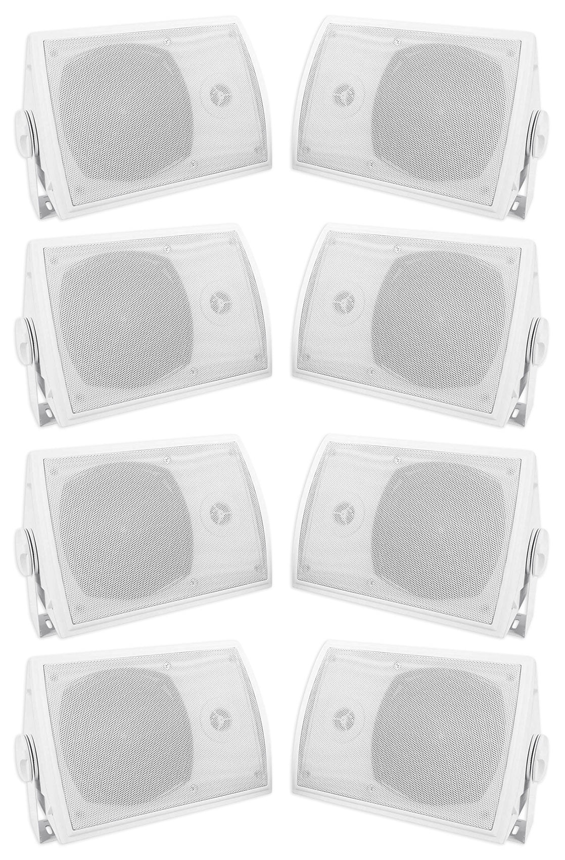 (8) Rockville -8 5.25" Outdoor/Indoor Home Theater Speakers+Swivel Brackets