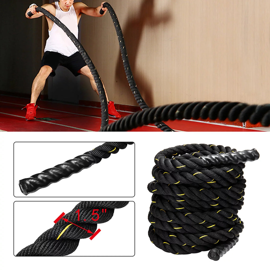 Battle Rope,Basics Exercise Rop,Skipping Rope Workout Battle Ropes for Men Women Total Body Workouts Power Training Improve Strength Building Muscle