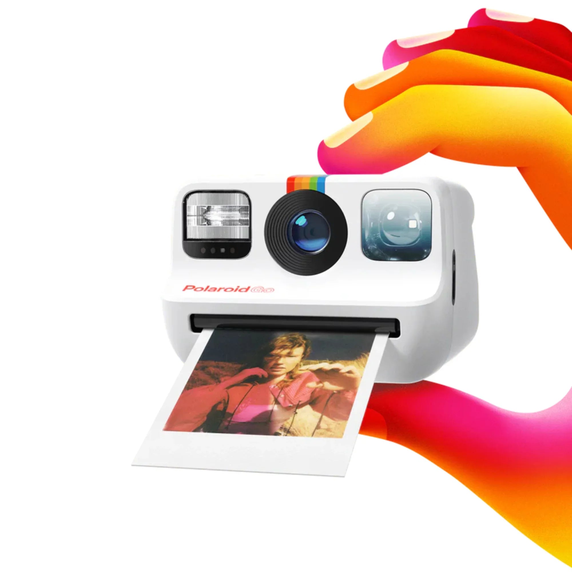 Polaroid Go Instant Mini Camera Starter Set, White Instant Camera with 16 Polaroid Go Color Instant Film Bundle, with a Lumintrail Lens Cleaning Cloth…