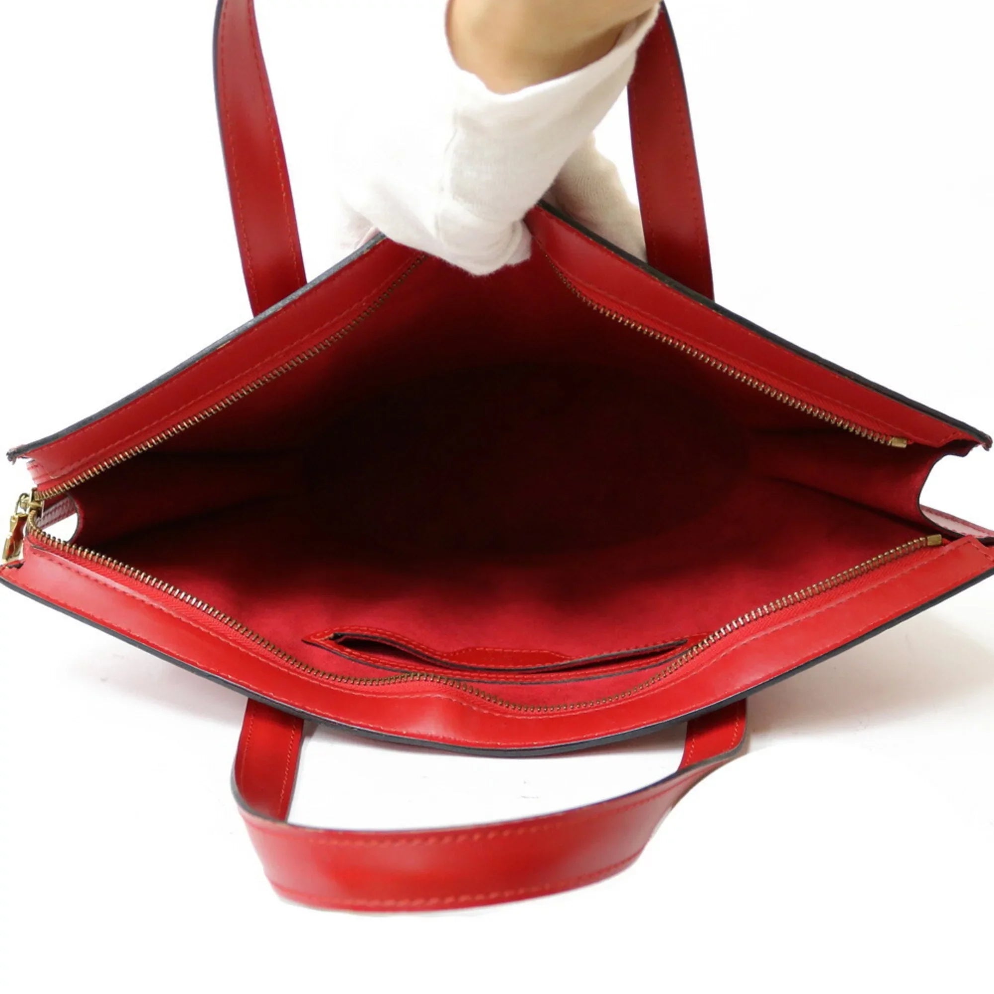 Pre-Owned   Louis Vuitton Handbag Epi Sun Jack  Red Castilean Ladies Leather (Fair)