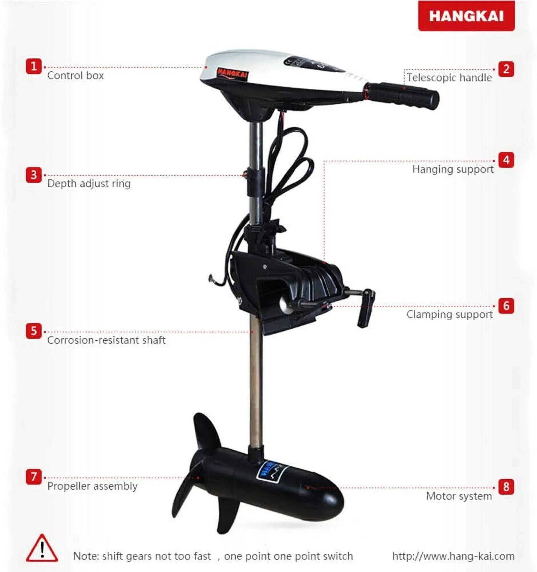 Outboard Motor Boat Engine 12V 65lb Electric Outboard Inflatable Fishing Boat Brush Motor Engine 660W