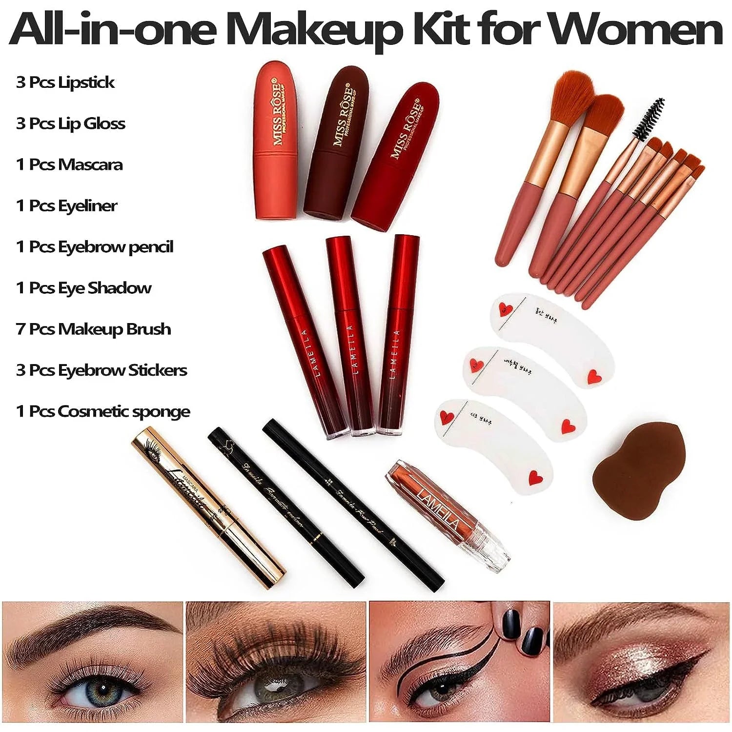 187 Colors Professional Makeup Kit,Makeup Sets Combination,All in One Makeup Kits for Women Full Kit - Makeup Gift Set for Women Girls