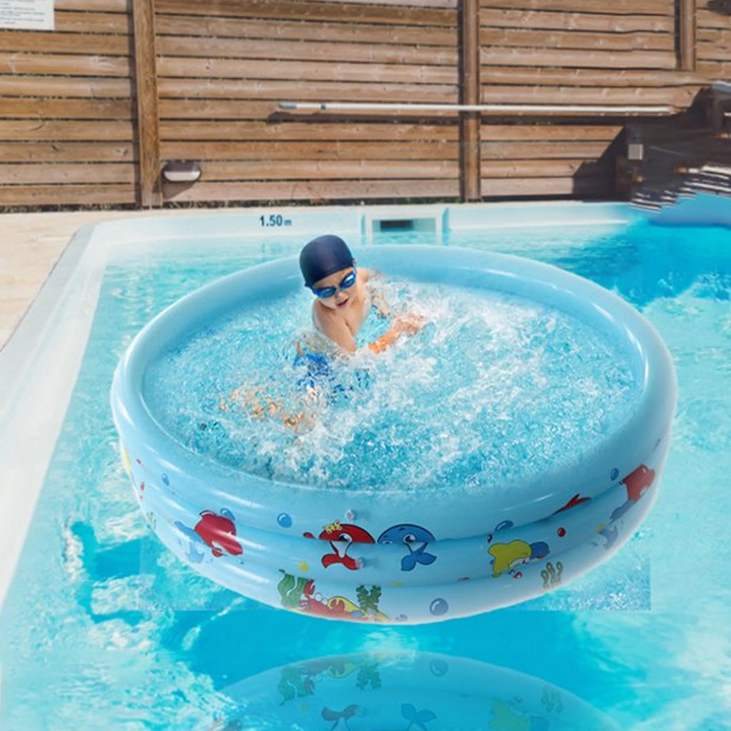 59" Inflatable Baby Swimming Pool,Round Portable Child Little Pump Pool,Kiddie Paddling Pool Indoor&Outdoor Toddler Water Game Play Center for Kids/Girl/Boy,Summer Saving