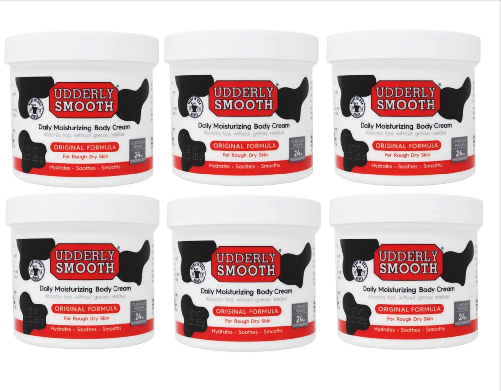 6 Pack - Udderly Smooth Body Cream Skin Moisturizer Original Formula for Rough Dry Skin, 10 Ounce