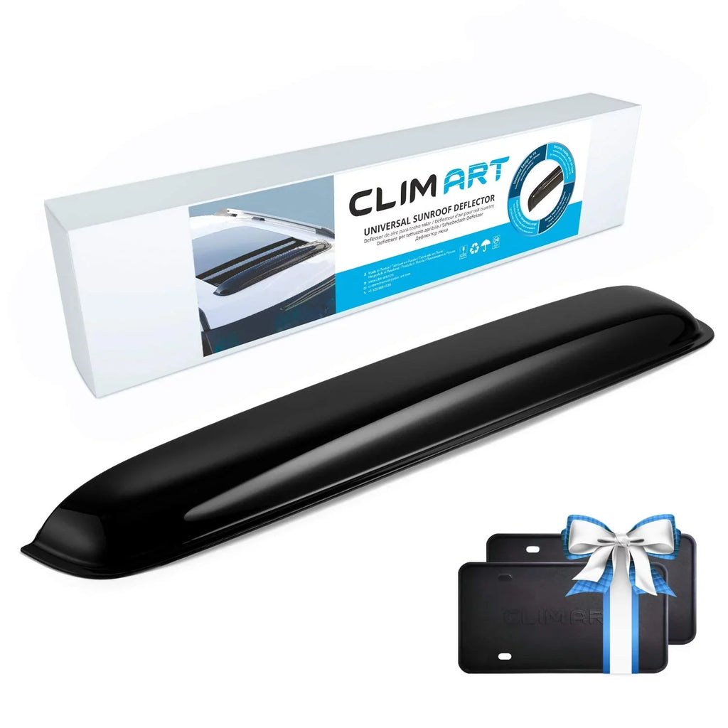 Incredibly Durable Sunroof Moonroof Wind Deflector 35.6" - Universal Sunroof, Moonroof Visor Shade Guard/Rain Guard - Tape-On Adhesive Top Wind Guard Low Profile Roof Visor -