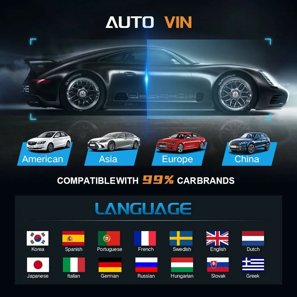 Automotive Bi-Directional Control Diagnostic Scan Tool Car  Service Tool  Scanner Full Systems  Coding Actuation Test Code Reader   Scan 30+ Resets Free Update