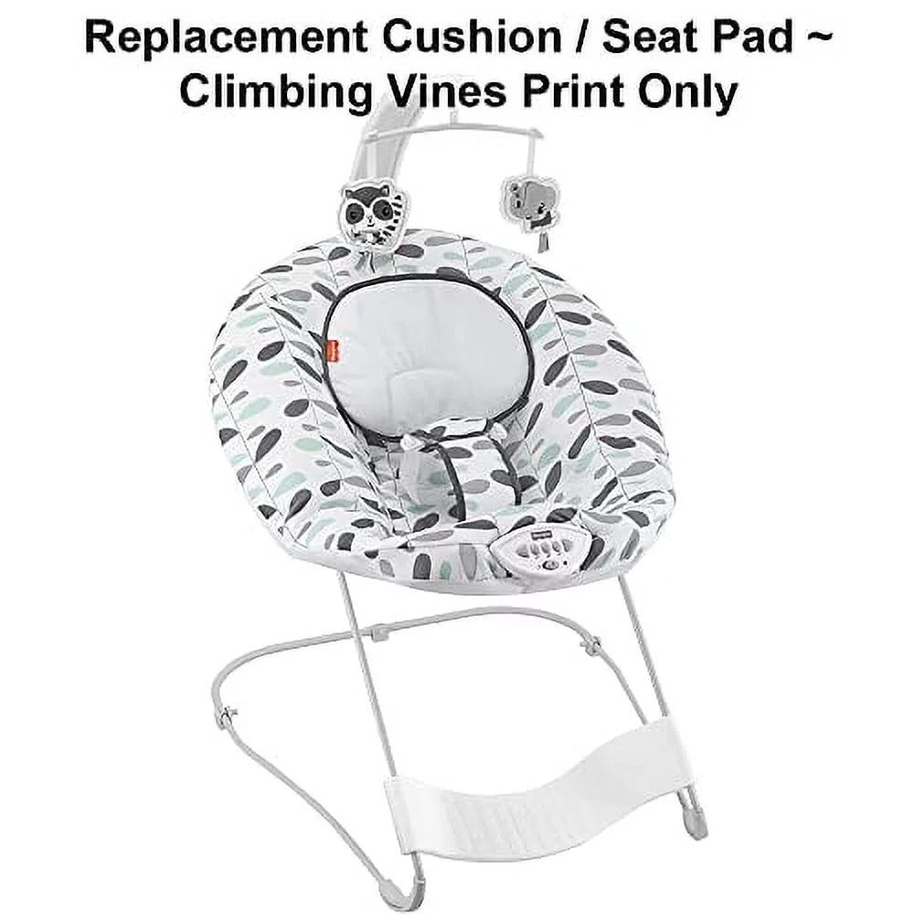 Replacement Part for Fisher-Price See & Soothe Deluxe Baby Bouncer -  ~ Replacement Cushion/Seat Pad ~ Climbing Vines Print