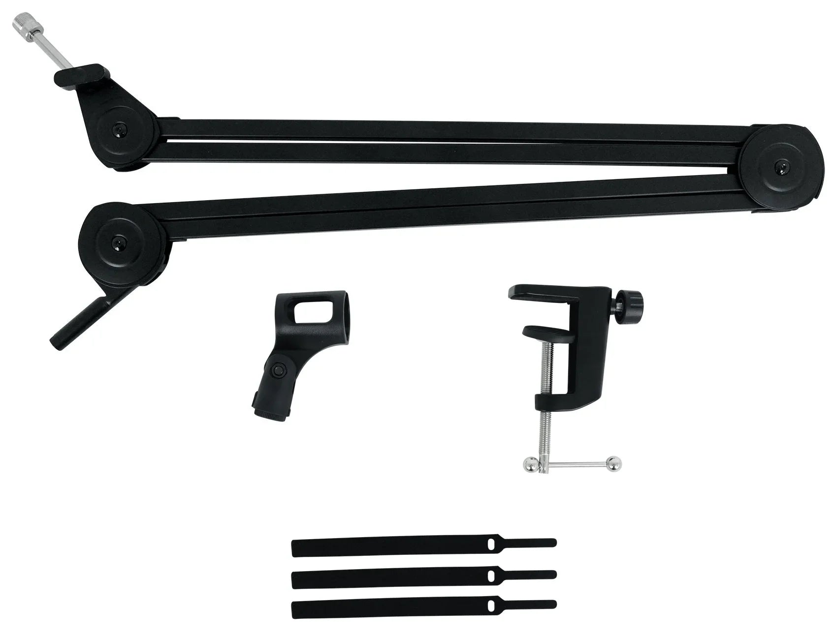 Rockville  Microphone Boom Arm Studio Podcast Mic Stand+Clamp+Pop Filter