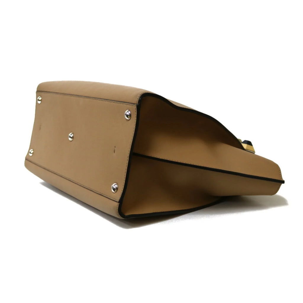 Pre-Owned  Shoulder Bag Trois Heors Beige Women's Leather (Good)