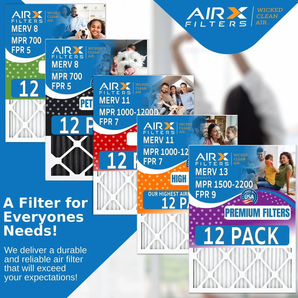 20x25x2 Air Filter  8 Rating, 12 Pack of Furnace Filters Comparable to  700 &  5 - Made in  by     .