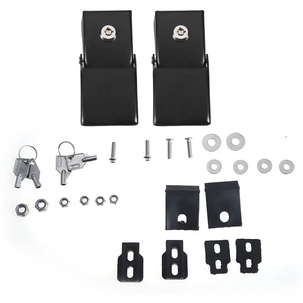 Jahy2Tech Locking Hood Latch Pins Kit for Jeep Wrangler   - Strong & Stylish - Easy Installation - High-Quality Materials