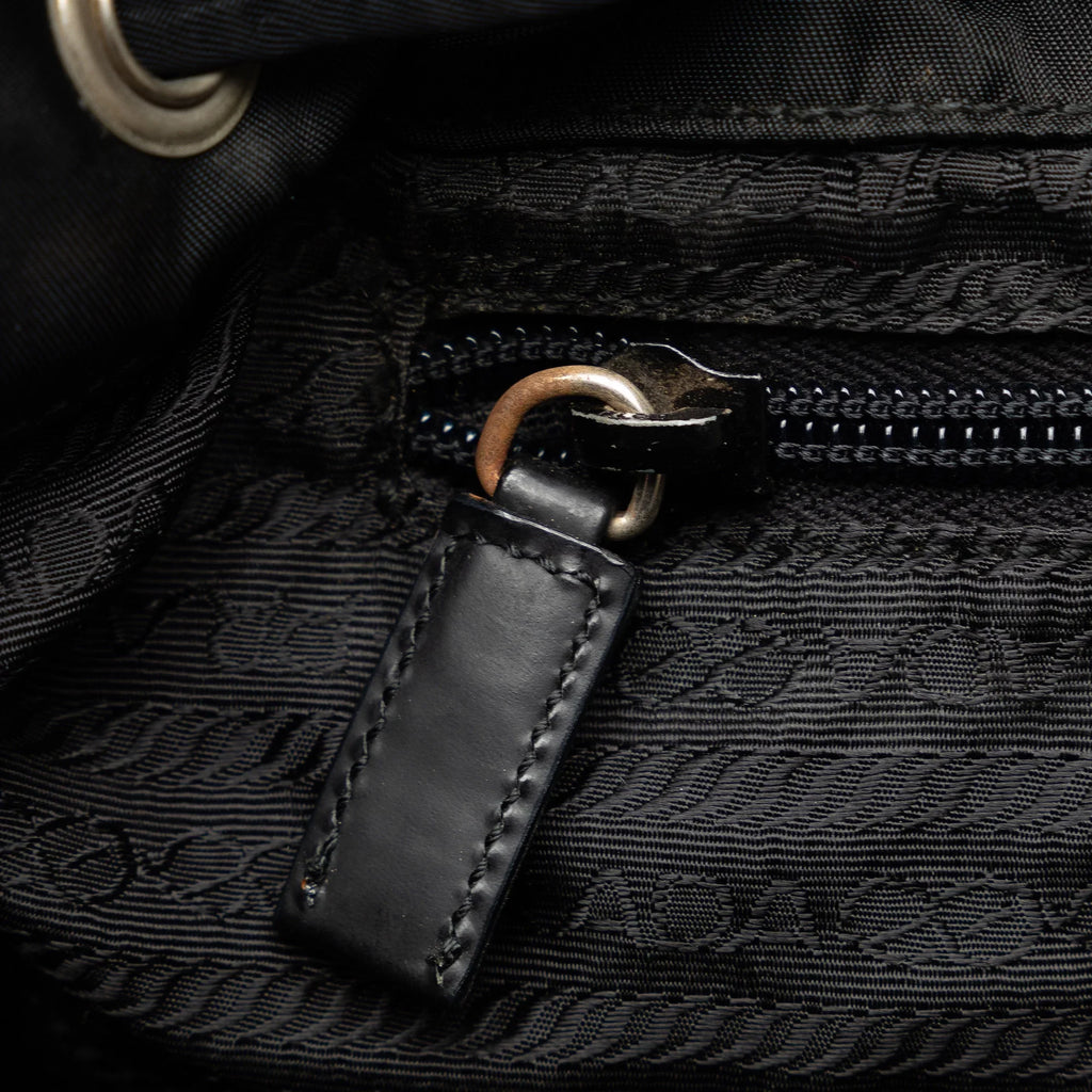 Pre-Owned Authenticated Prada Tessuto Backpack Nylon Fabric Black Unisex (Fair)
