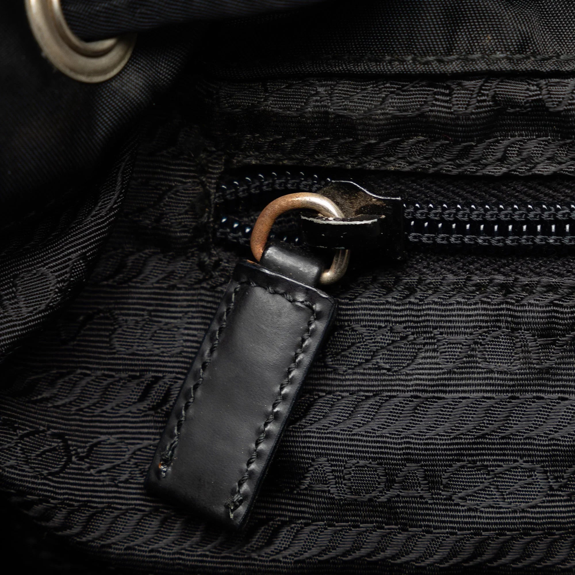 Pre-Owned Authenticated Prada Tessuto Backpack Nylon Fabric Black Unisex (Fair)