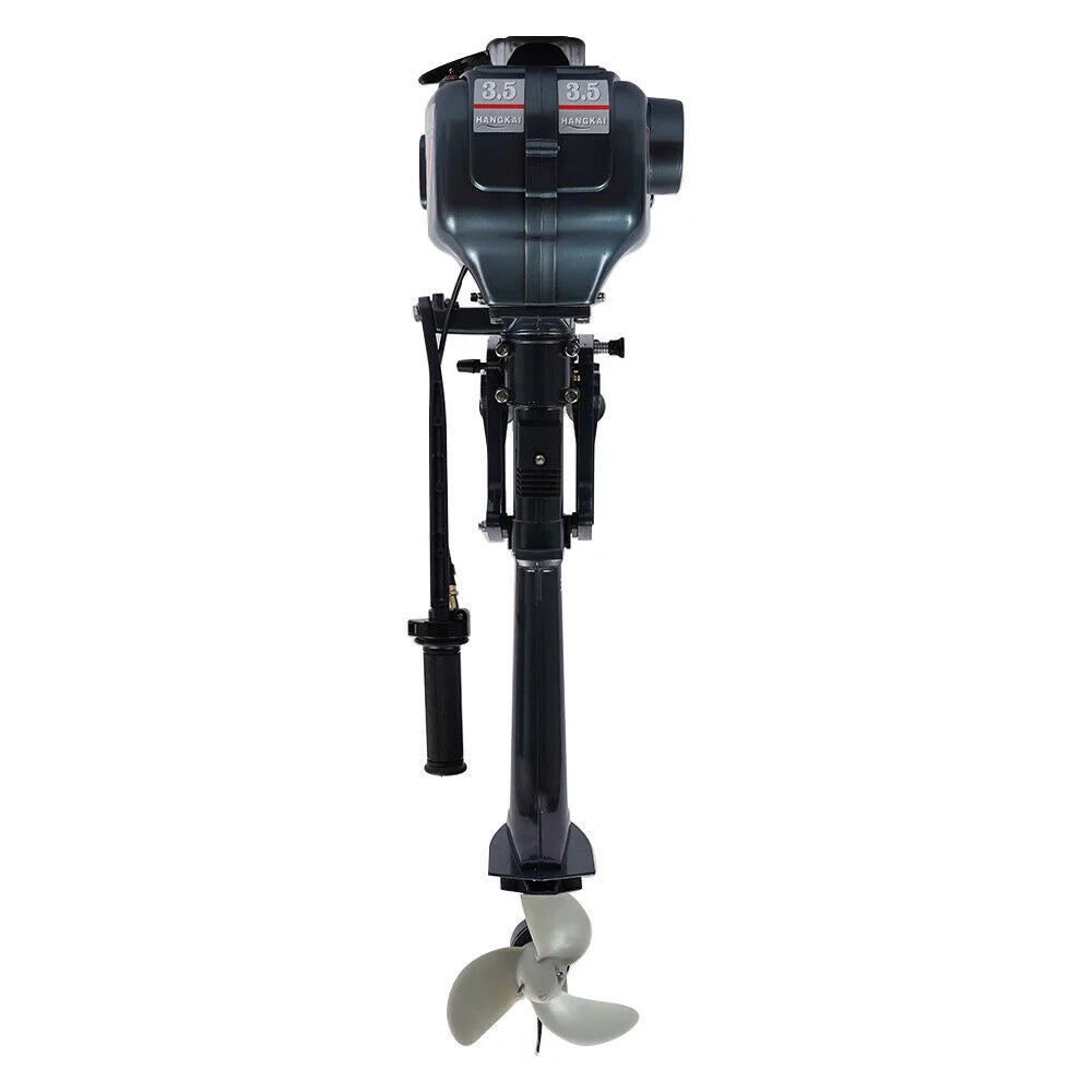 2-Stroke 3.5HP Outboard Motor Fishing Boat Petrol Engine  System 10 Km /