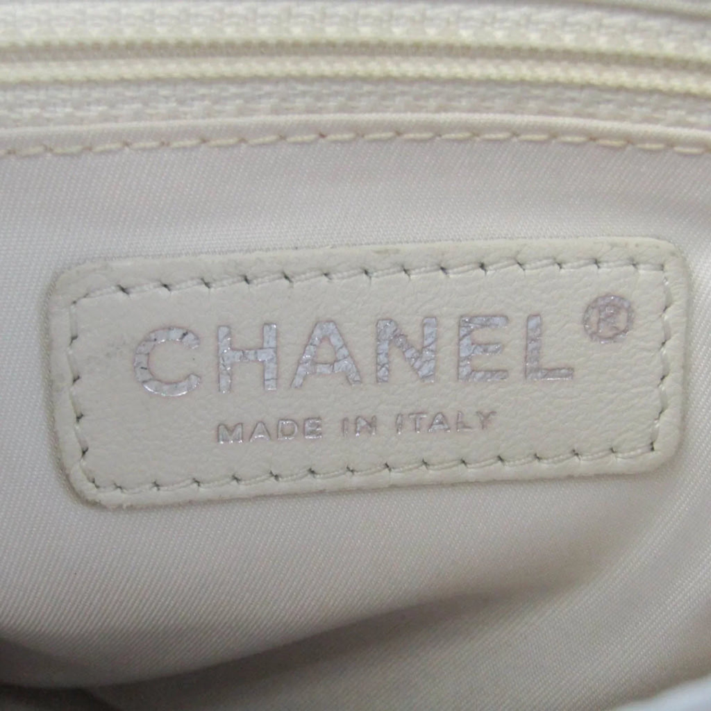 Pre-Owned Chanel Paris Biarritz   Women's Coated Canvas,Canvas Tote Bag Gold (Good)