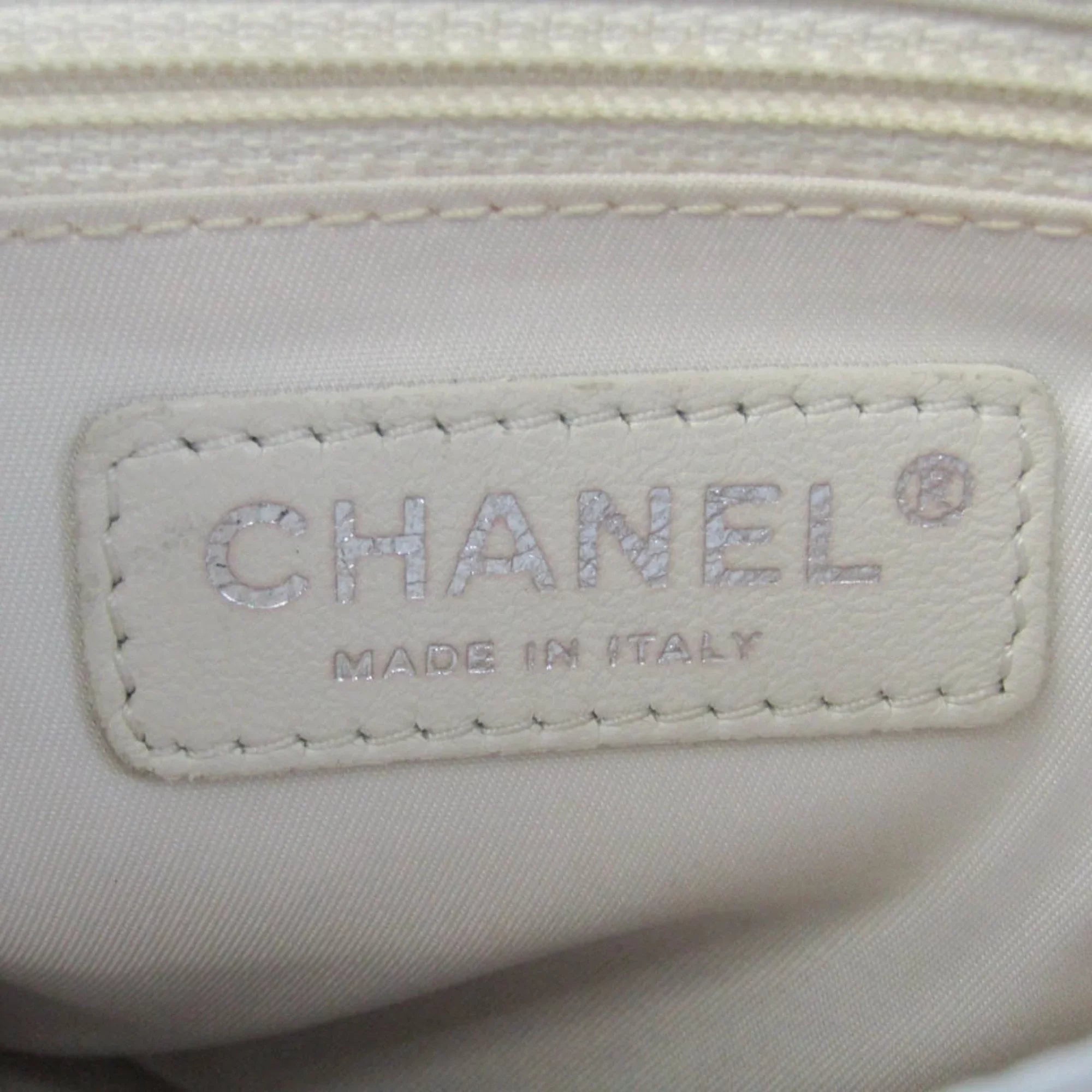 Pre-Owned Chanel Paris Biarritz   Women's Coated Canvas,Canvas Tote Bag Gold (Good)