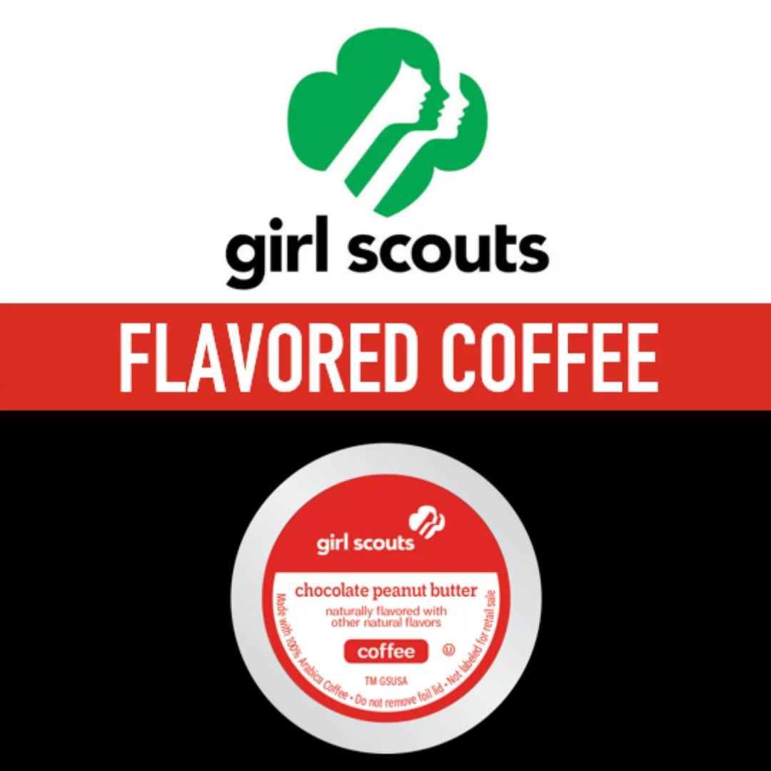 Girl Scouts® Chocolate Peanut Butter Flavored Coffee, Medium Roast, 72 Count (Pack of 4), Single Serve Coffee Pods for Keurig -Cup Brewers