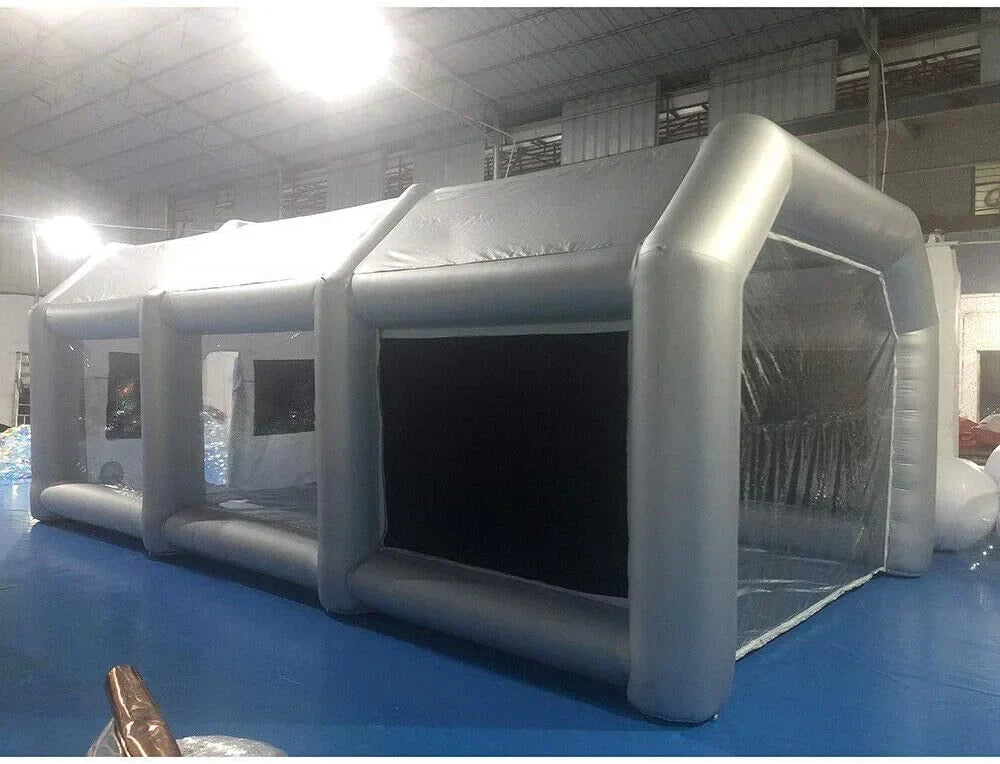 Inflatable Paint Spray Booth Painting Tent w/ Air Filter System & Floor Mat