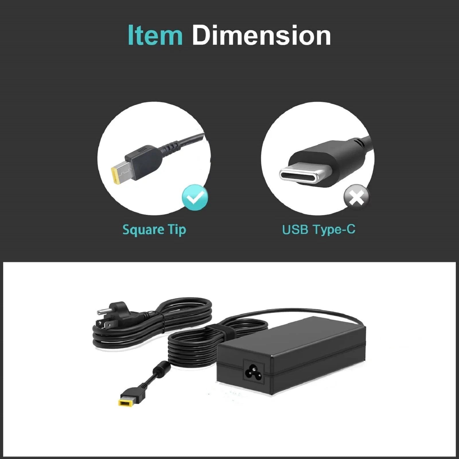 '- 135W  Adapter Charger Power Cord Replacement for Lenovo Ideapad -70 -70 Supply Cord