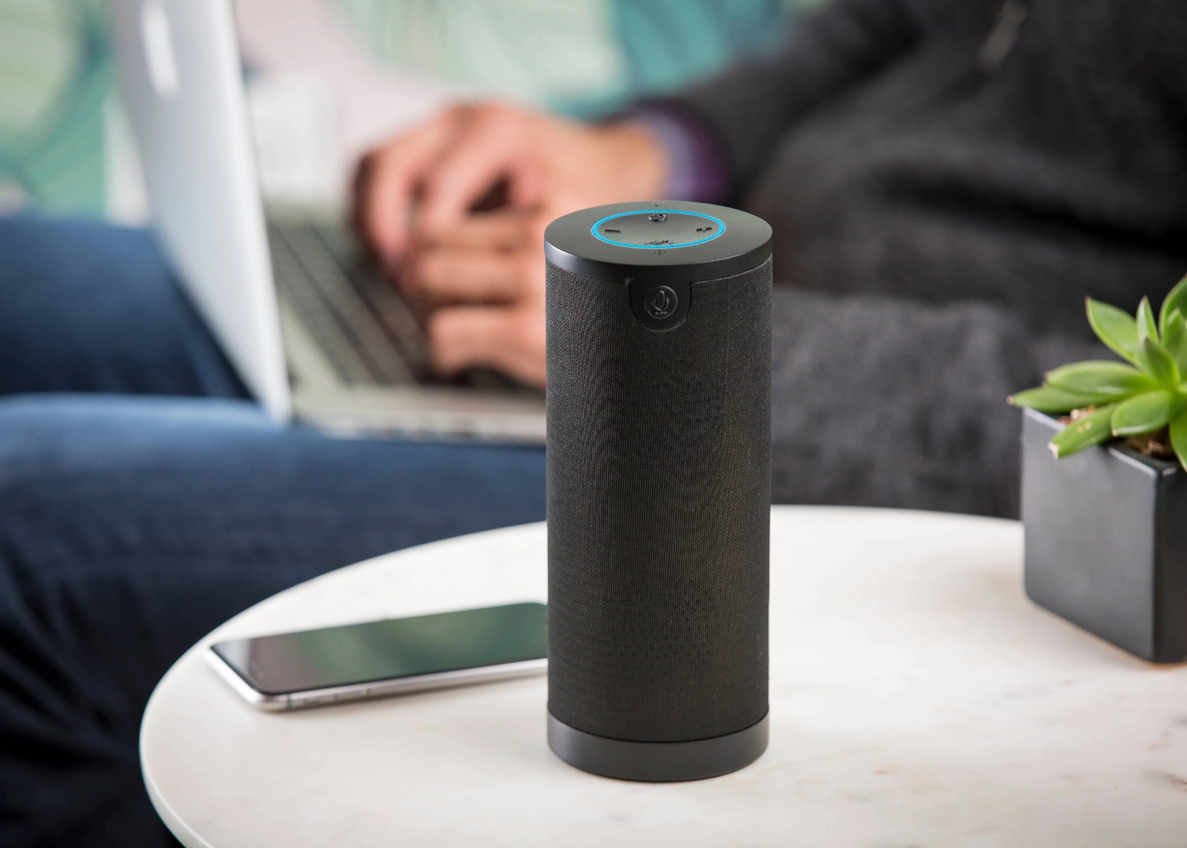 Odash --6-1153 Voice Assistant Wireless Speaker with Bluetooth, Black