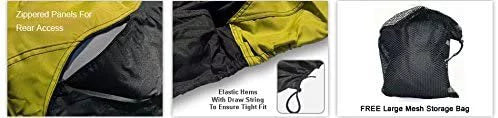 Weatherproof Jet Ski Covers for Yamaha Wave Runner  Cruiser  2015-2019 - Yellow/Black - All Weather - Trailerable - Protects from Rain, Sun, & More! Includes Trailer Straps & Storage Bag