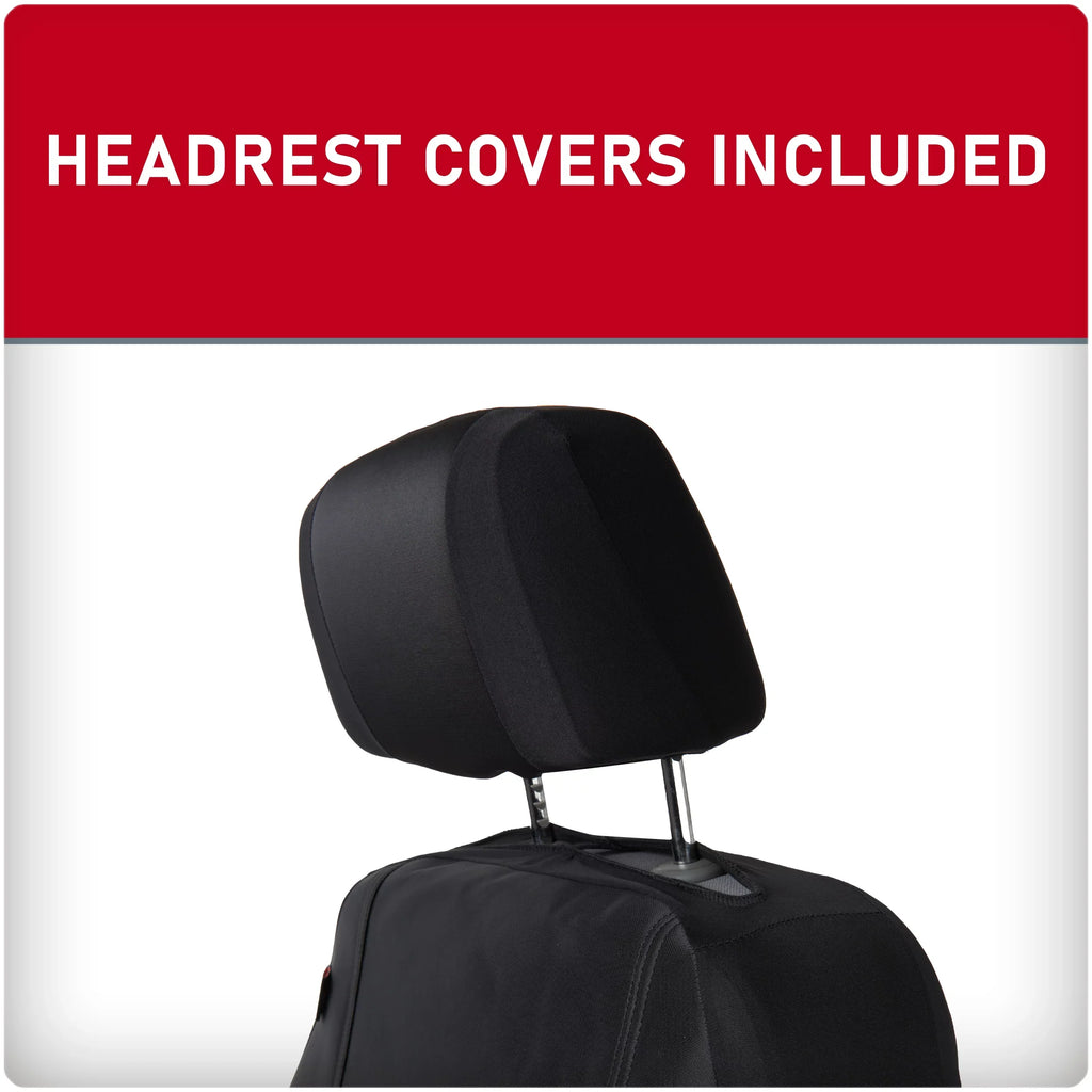 Dickies 2-Piece Black Puncture-Resistant Front Car, Truck,  Seat Covers, Protect from Pets, Universal Fit
