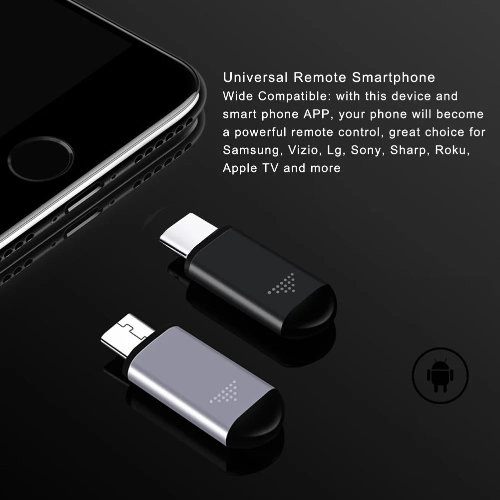 Universal Remote Smartphone  Controller Adapter - Infrared Blaster Control for Android Phone All in One Air Conditioner///(Black)