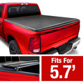 MaxMate Soft Quad-fold Truck Bed Tonneau Cover Compatible with 2009-2018 Dodge Ram 1500; 2019-2023 Classic | 5'7" (67") Bed |