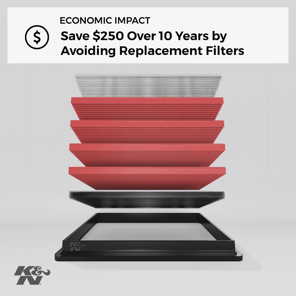 & Engine Air Filter: High Performance, Premium, Washable, Replacement Filter: 2017-2019 Chrysler Pacifica, 33-5061