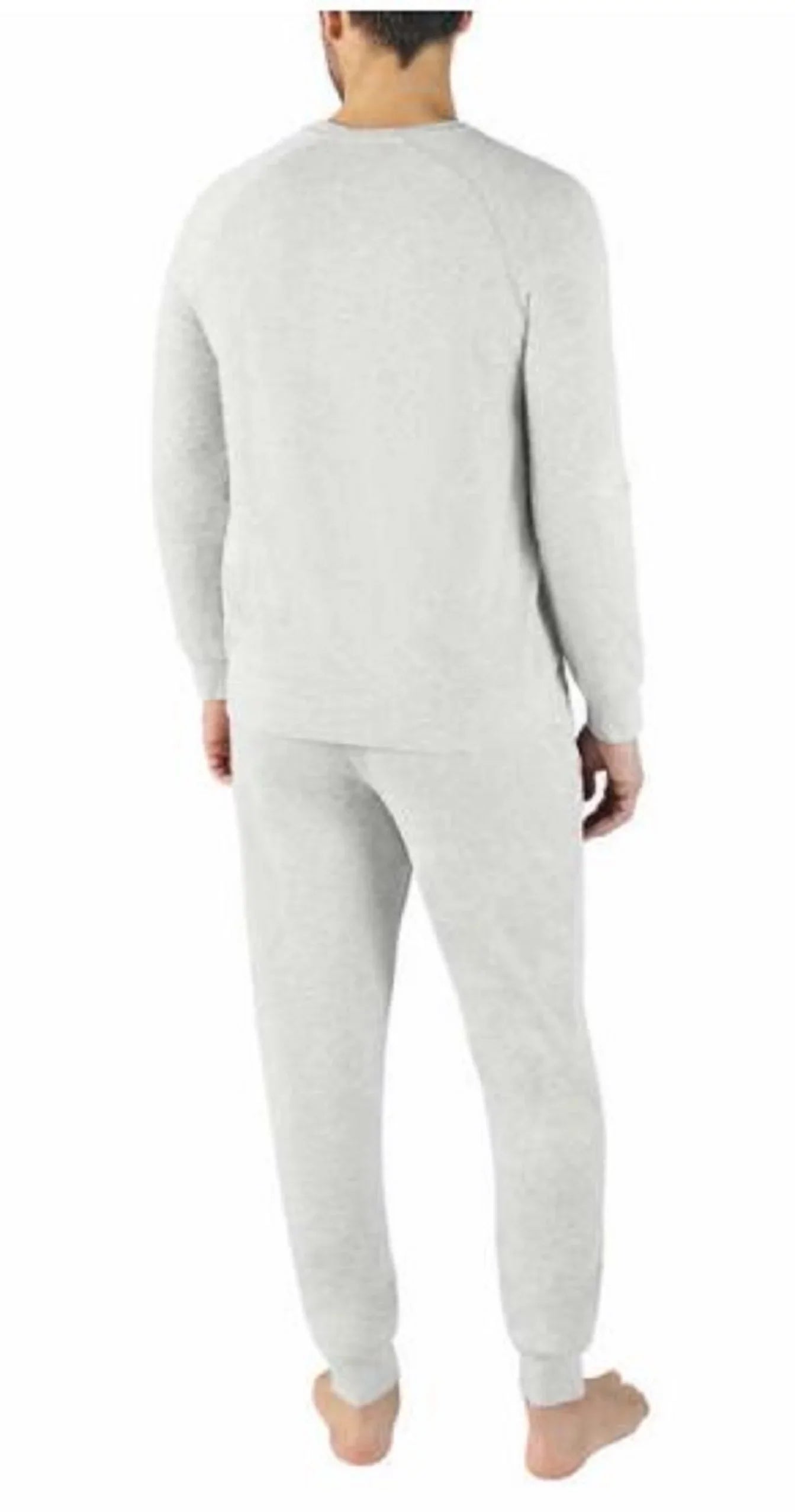 Eddie Bauer Mens Top Bottom Lounge Set (Gray, -Large)