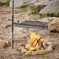 Guide Gear Campfire Grill Swivel Over Open Fire or Fire Pit, Height Adjustable w/Canvas Carry Bag