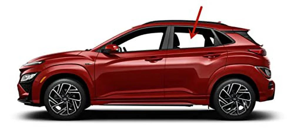 Drier Left Side Rear Door Window Door Glass Compatible with Hyundai  /  Electric /   2018-2023 Models