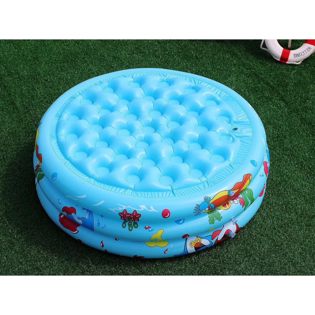 59" Inflatable Baby Swimming Pool,Round Portable Child Little Pump Pool,Kiddie Paddling Pool Indoor&Outdoor Toddler Water Game Play Center for Kids/Girl/Boy,Summer Saving
