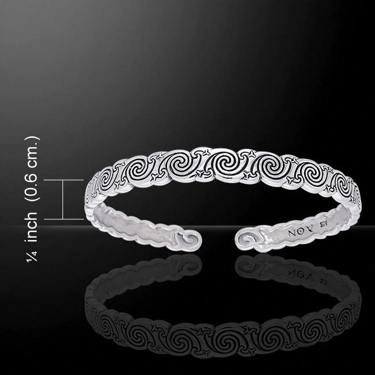 Cari Buziak Kell's Spirals Celtic Cuff Sterling Silver Bracelet Peter Stone Fine