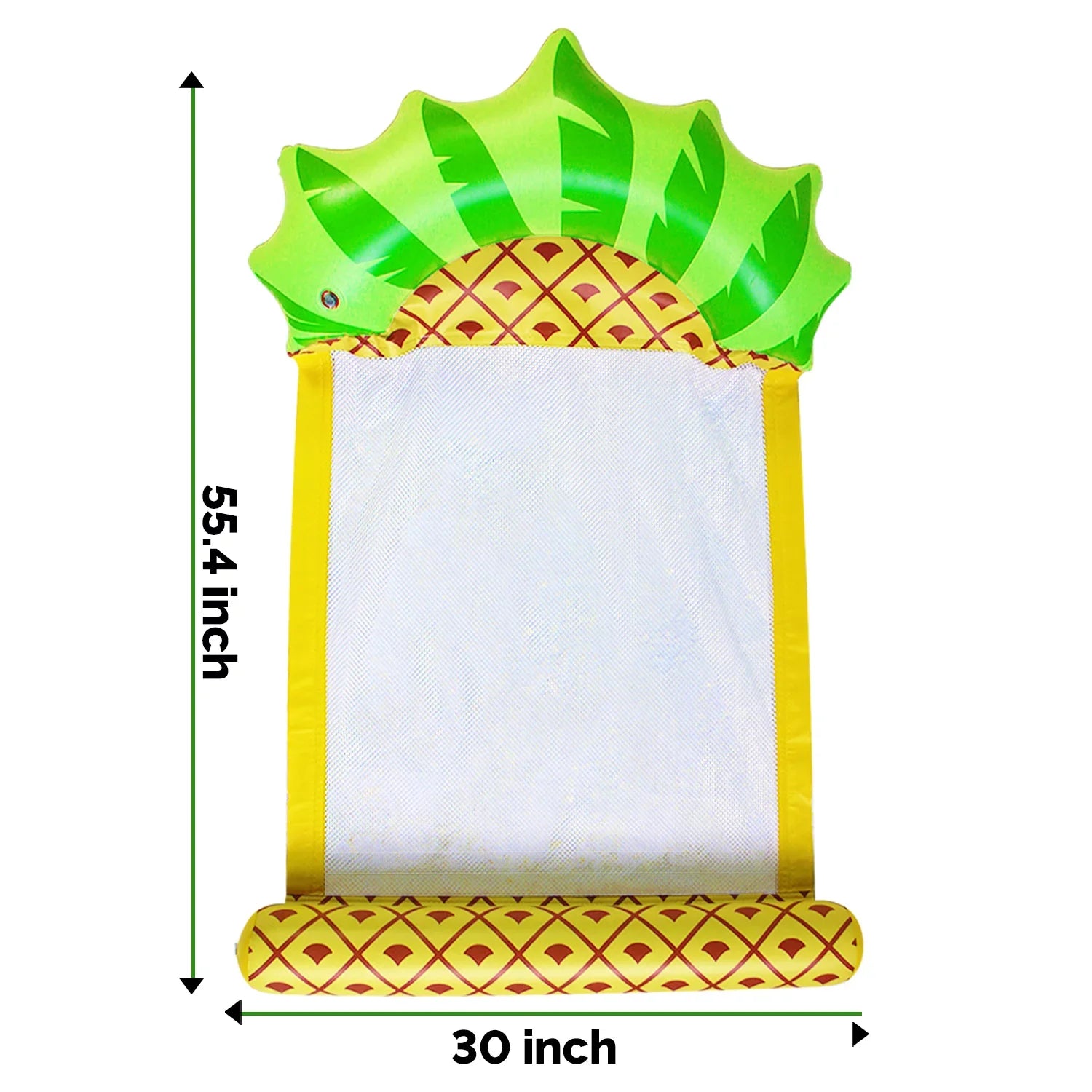 Zoey Adult Swimming Pool Float Water Hammock Lounger, Multi Purpose Comfortable Inflatable Water Float Pool Lounge, Swimming Pool Float Hammock Raft-Pineapple