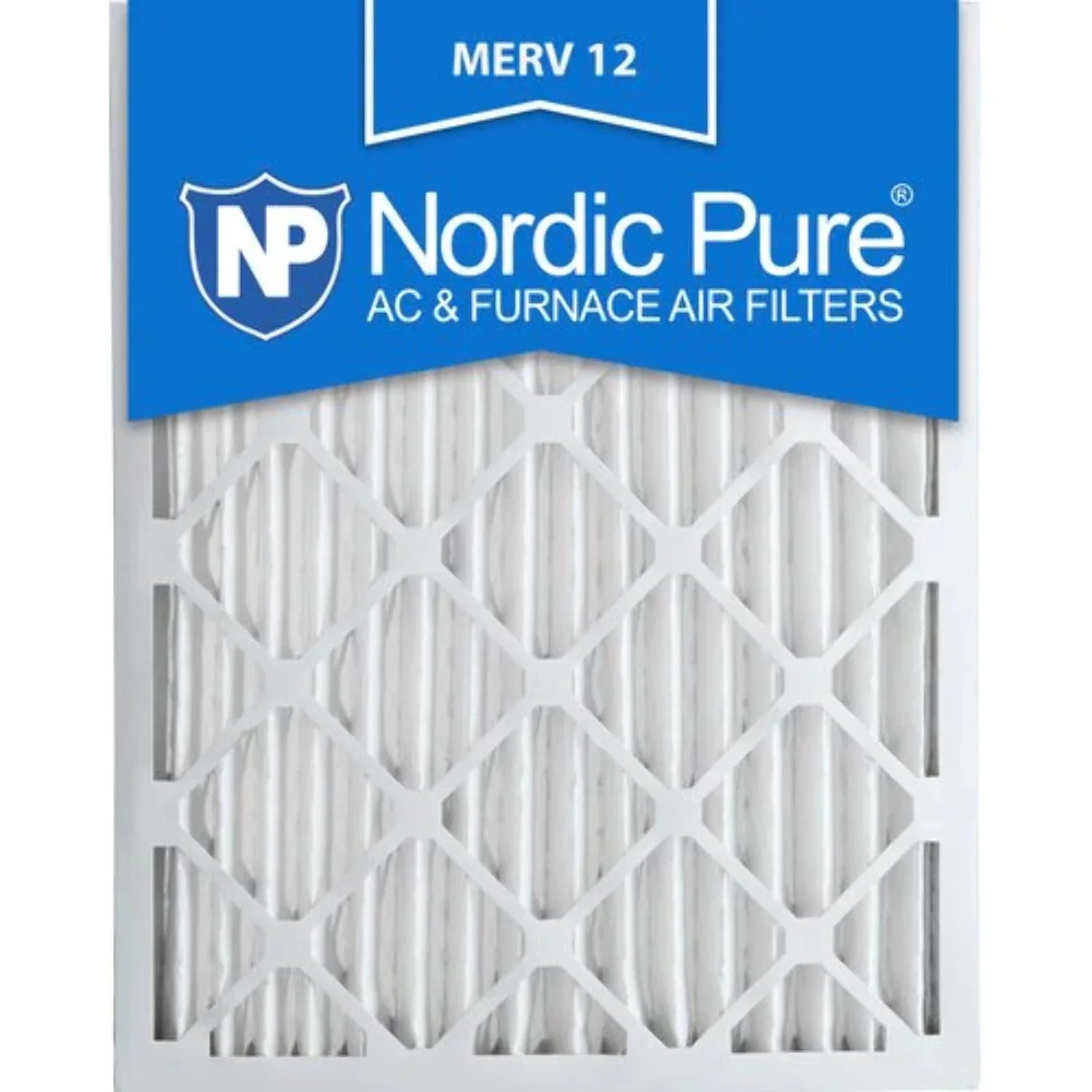 Nordic Pure 16x25x2 Pleated  12 Air Filters 3 Pack