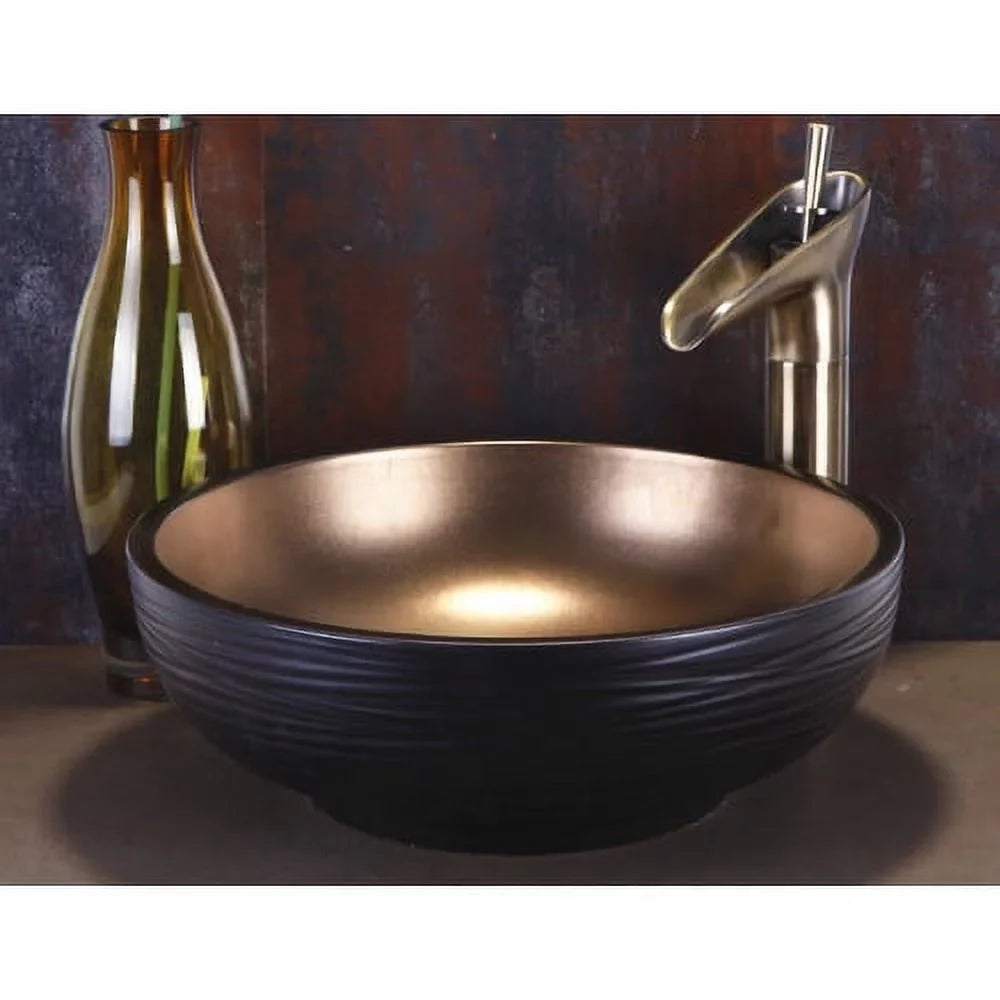 Dawn  Ceramic Circular Vessel Bathroom Sink