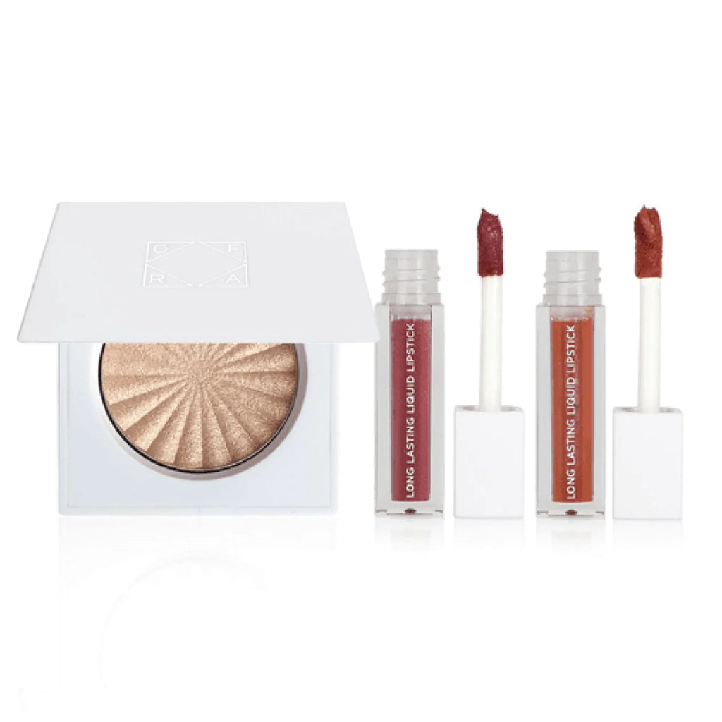 '- Winter Heatwave - Holiday 3 piece set - Highlighter & Lipstick Set