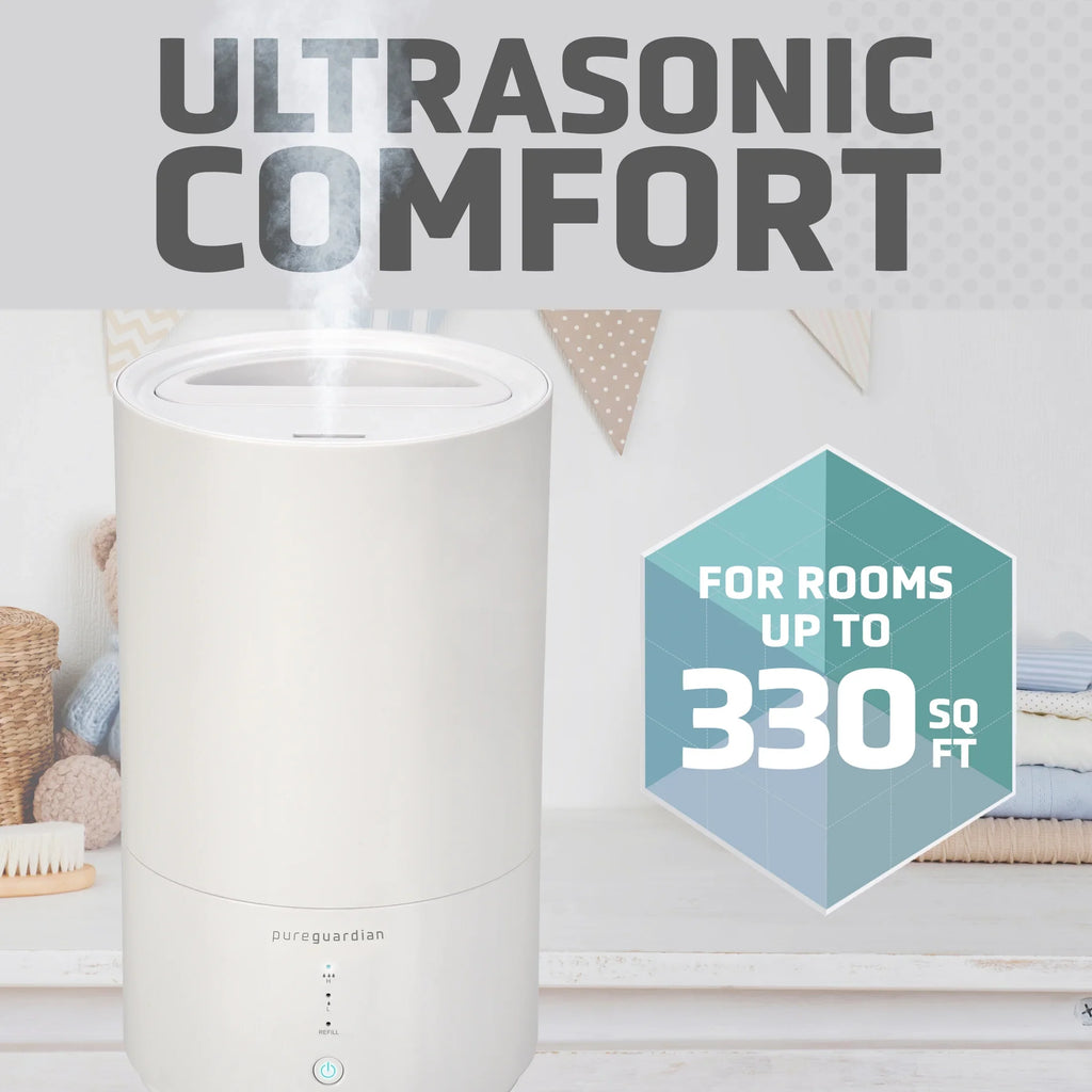 Pure Guardian 30-Hour 0.80 Gal. Cool Mist Ultrasonic Humidifier with Aroma Tray, 330 Sq. ft.