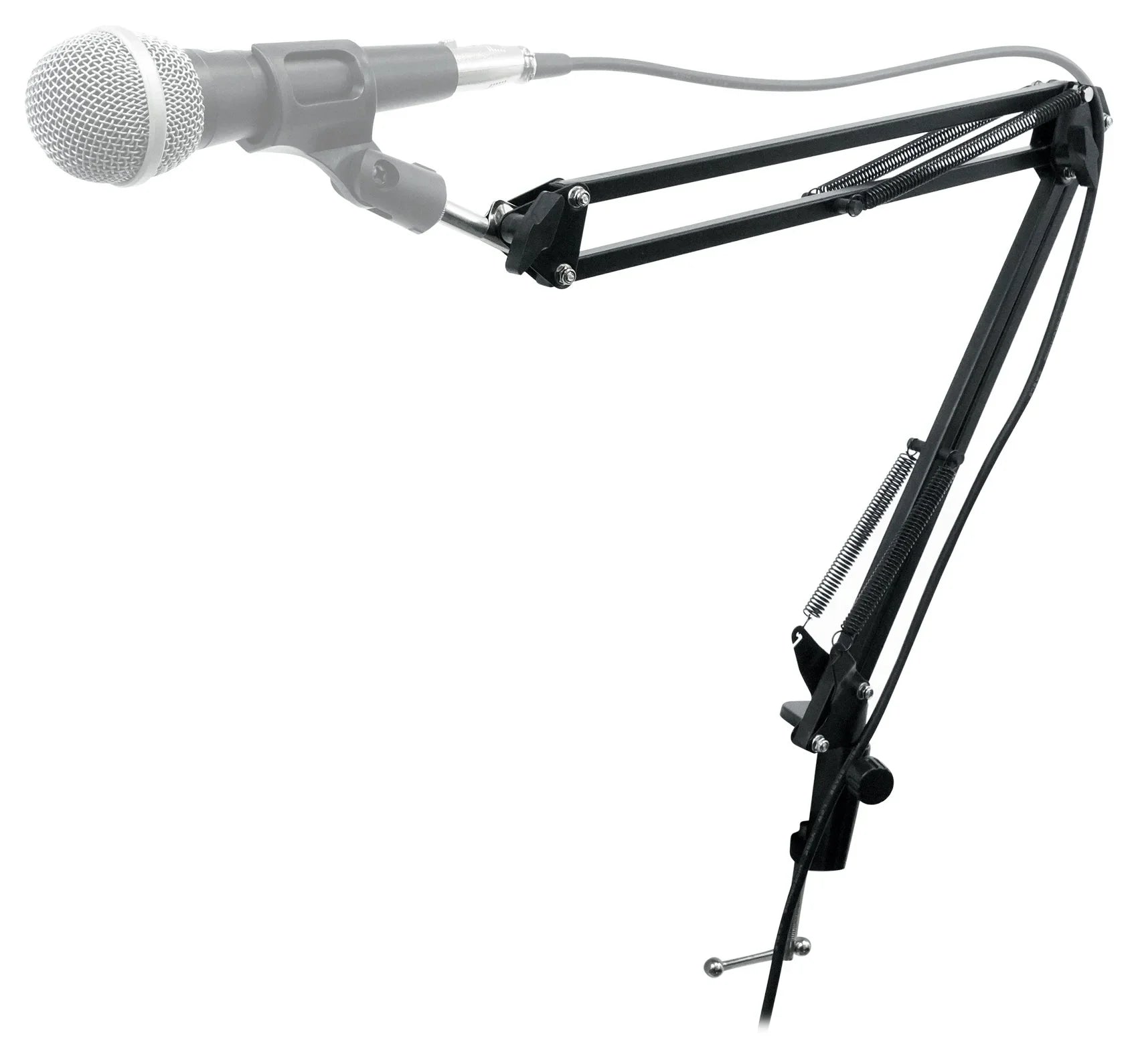 Rockville  Microphone Boom Arm Studio Podcast Mic Stand+Clamp+Pop Filter