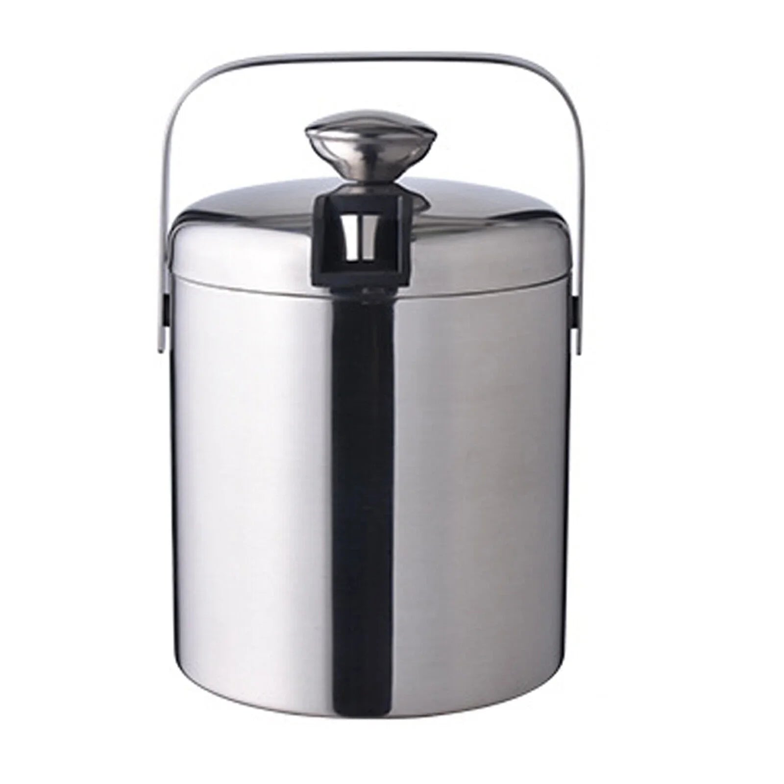 Double-Wall Stainless-Steel Insulated Ice Bucket With Lid & Ice Tong 1300