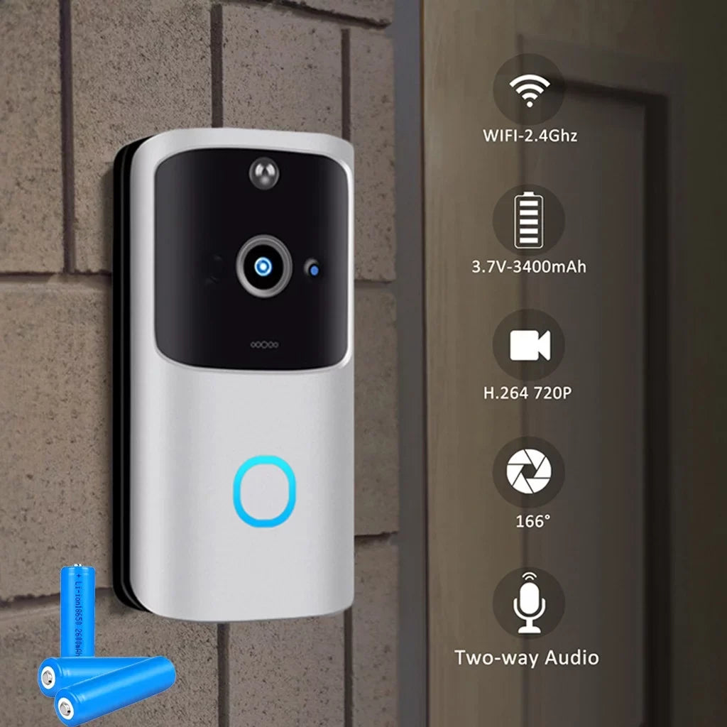 Video Doorbell Camera Hd Wifi Doorbell Wireless Operated Motion Audio & Speaker Night Vision for Ios&Android