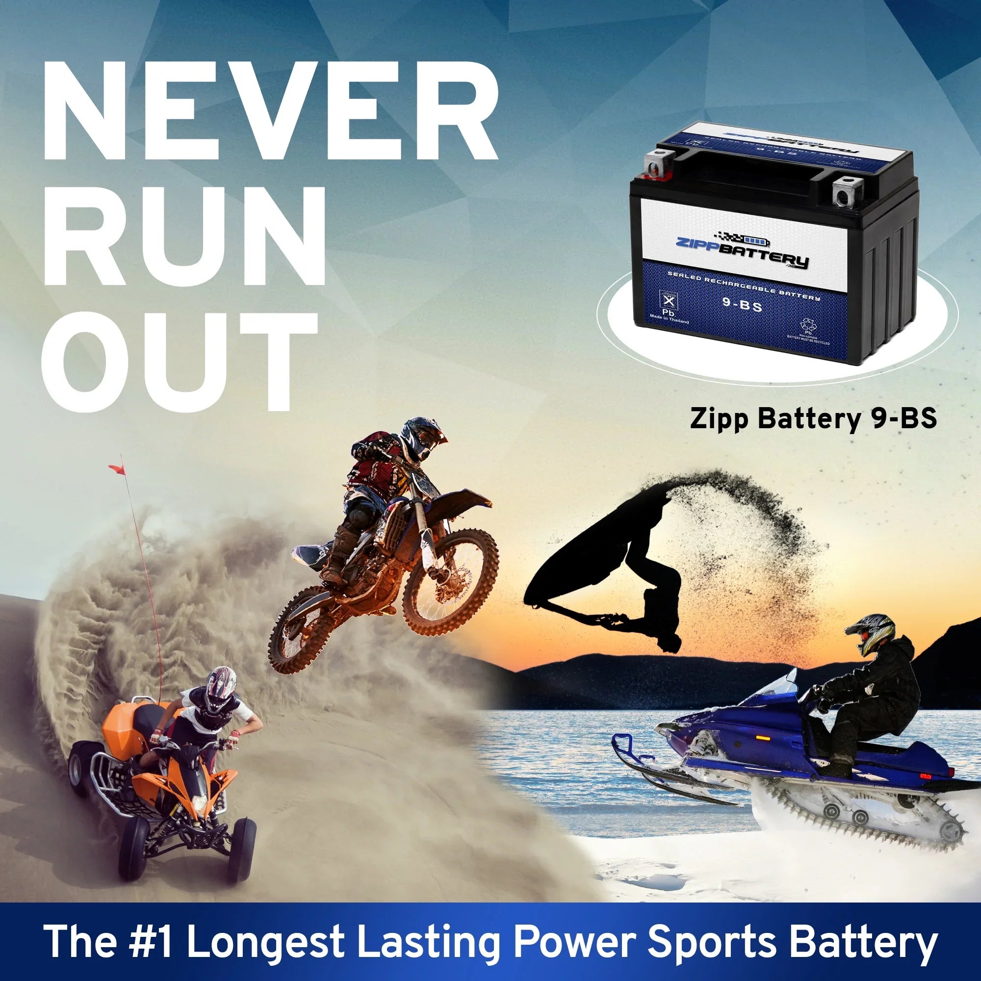 Zipp Battery - (9- 12 Volt,8 Ah, 120 ) Scooter Battery for Honda Ch150 Elite 150cc 85'-86'