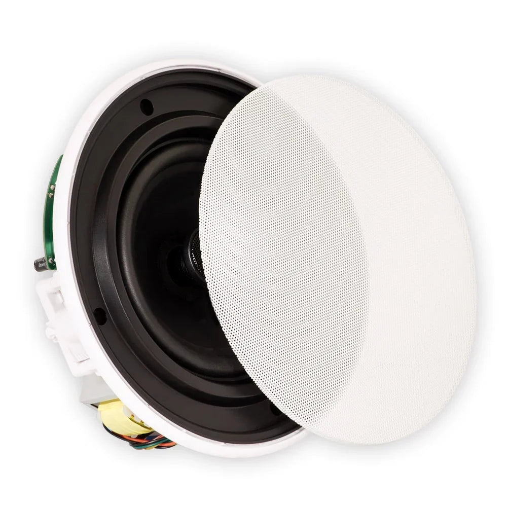 Theater Solutions  Flush Mount 70 Volt Speakers with 6.5" Woofers In Ceiling 12 Pair Pack